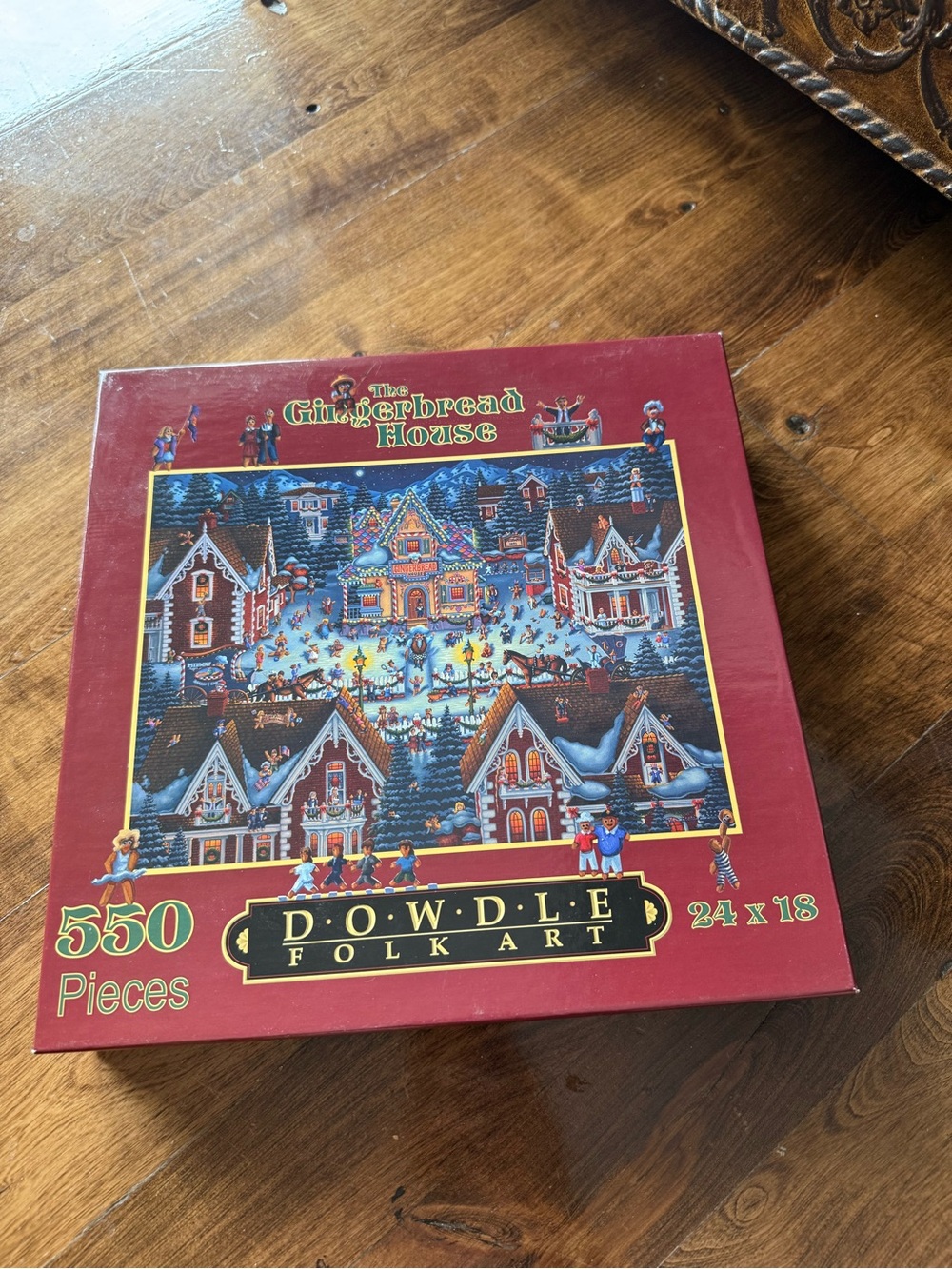 NEW! Christmas Dowdle Folk Art puzzle the gingerbread house 550 piece 24 X 18